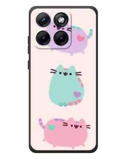 Чохол для Motorola Edge 70 Fusion Plus з картинкою «Pusheen тріо»