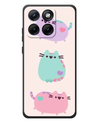 Чохол для Motorola Edge 70 Fusion Plus з картинкою «Pusheen тріо»