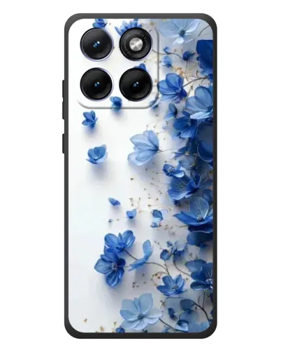 Чохол для Motorola Edge 70 Fusion Plus з картинкою «Блакитний квітковий каскад»
