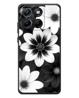 Чохол для Motorola Edge 70 Fusion Plus з картинкою «Монохромні айстри»