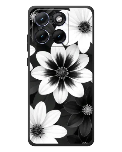 Чохол для Motorola Edge 70 Fusion Plus з картинкою «Монохромні айстри»