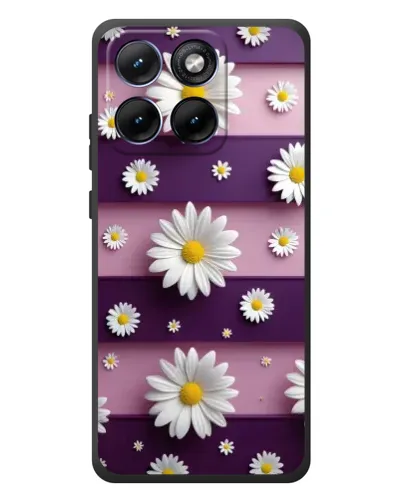 Чохол для Motorola Edge 70 Fusion Plus з картинкою «Ромашки на фіолетовому»