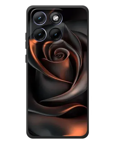 Чохол для Motorola Edge 70 Fusion Plus з картинкою «Шовкова чорна троянда»