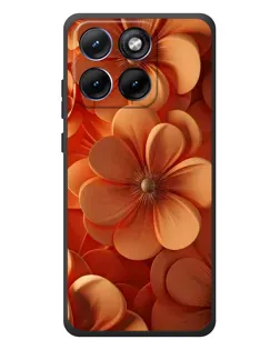 Чохол для Motorola Edge 70 Fusion Plus з картинкою «Помаранчева макро квітка»