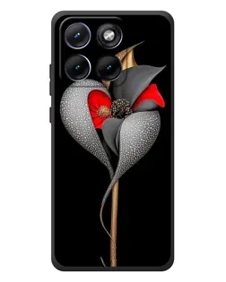 Чохол для Motorola Edge 70 Fusion Plus з картинкою «Срібна фантазійна квітка»