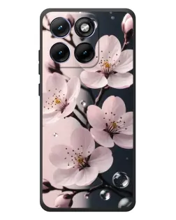 Чохол для Motorola Edge 70 Fusion Plus з картинкою «Ніжня сакура та краплі»