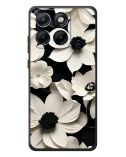 Чохол для Motorola Edge 70 Fusion Plus з картинкою «Об'ємні білі квіти»