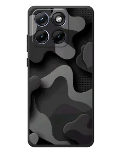Чехол для Motorola Edge 70 Fusion Plus с картинкой «Темный абстрактный камуфляж»