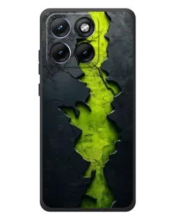 Чехол для Motorola Edge 70 Fusion Plus с картинкой «Салатовый разлом скалы»
