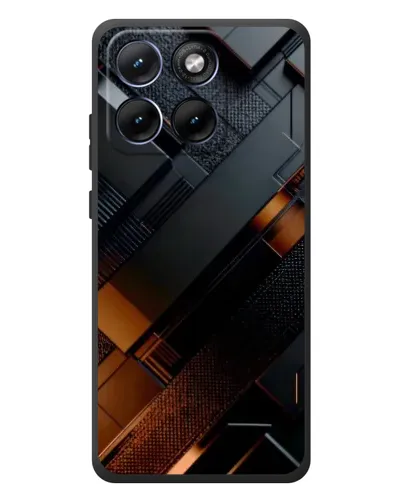 Чохол для Motorola Edge 70 Fusion Plus з картинкою «Чорні геометричні блоки»