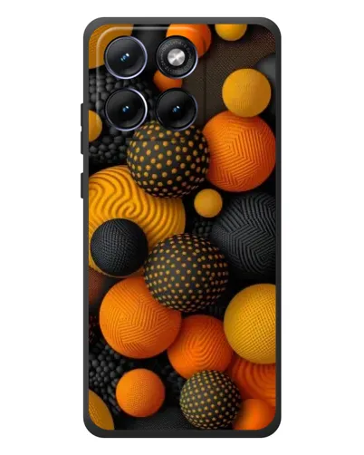 Чохол для Motorola Edge 70 Fusion Plus з картинкою «Об'ємні помаранчеві сфери»