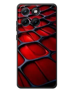 Чохол для Motorola Edge 70 Fusion Plus з картинкою «Червона глянцева сітка»