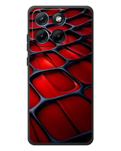 Чохол для Motorola Edge 70 Fusion Plus з картинкою «Червона глянцева сітка»
