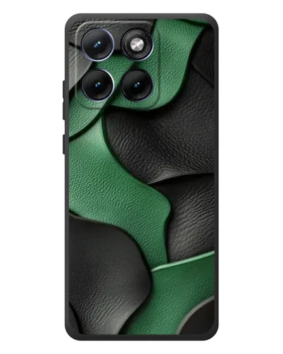 Чохол для Motorola Edge 70 Fusion Plus з картинкою «Зелені шкіряні хвилі»