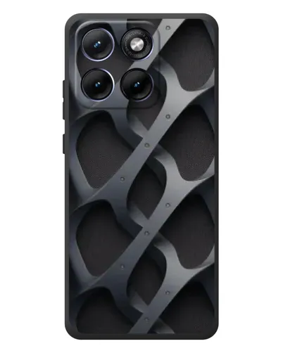 Чохол для Motorola Edge 70 Fusion Plus з картинкою «Об'ємне сіре плетіння»
