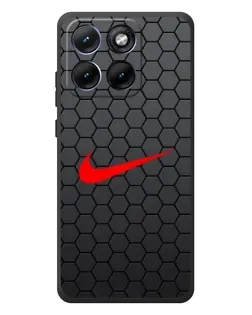 Чохол для Motorola Edge 70 Fusion з картинкою «Nike — карбонова сітка»