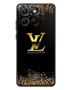 Чехол для Motorola Edge 70 Fusion с картинкой «LV — золотые искры»