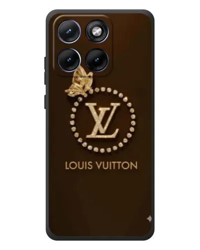 Чехол для Motorola Edge 70 Fusion с картинкой «LV — золотая печать»