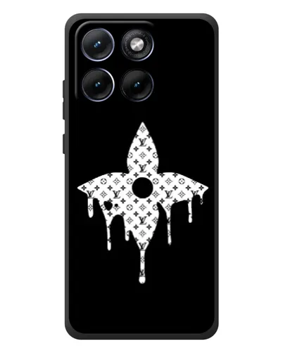 Чехол для Motorola Edge 70 Fusion с картинкой «Цветочная монограмма»