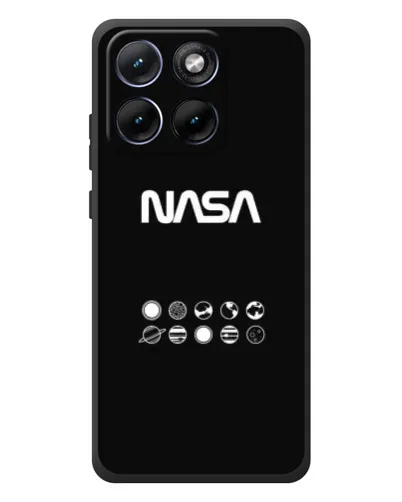 Чехол для Motorola Edge 70 Fusion с картинкой «NASA — технический принт»