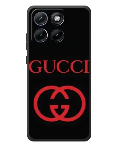 Чехол для Motorola Edge 70 Fusion с картинкой «Gucci — красный логотип»