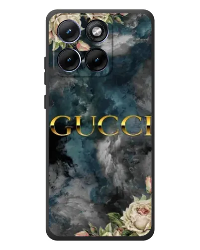Чехол для Motorola Edge 70 Fusion с картинкой «Абстрактные цветы Gucci»