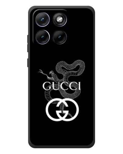 Чехол для Motorola Edge 70 Fusion с картинкой «Gucci — серебряная змея»