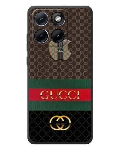 Чехол для Motorola Edge 70 Fusion с картинкой «Gucci — брендированный десерт»