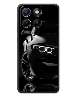 Чехол для Motorola Edge 70 Fusion с картинкой «Черная BMW — профиль»