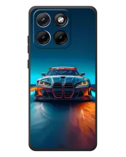 Чехол для Motorola Edge 70 Fusion с картинкой «BMW — огни неона»