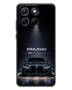 Чехол для Motorola Edge 70 Fusion с картинкой «BMW сквозь ночной город»