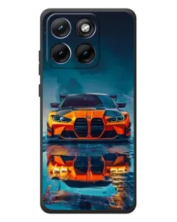 Чехол для Motorola Edge 70 Fusion с картинкой «BMW — золотая эмблема»