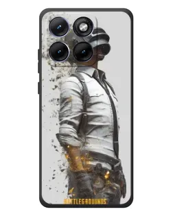 Чехол для Motorola Edge 70 Fusion с картинкой «PUBG — боец в пыли»