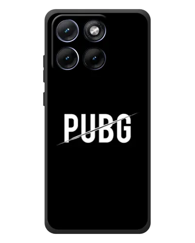 Чехол для Motorola Edge 70 Fusion с картинкой «PUBG — белый логотип»