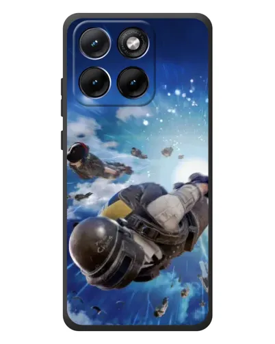 Чехол для Motorola Edge 70 Fusion с картинкой «Десант PUBG — прыжок»