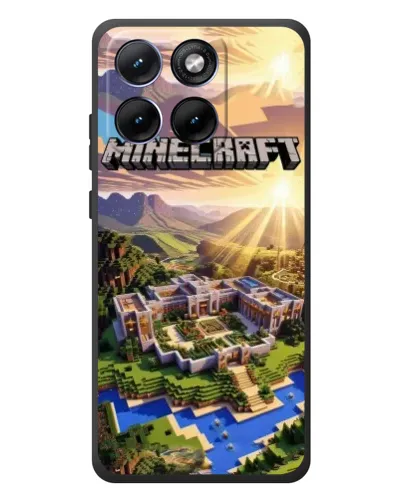 Чехол для Motorola Edge 70 Fusion с картинкой «Minecraft панорама»