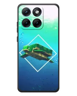 Чехол для Motorola Edge 70 Fusion с картинкой «Черепаха Minecraft»