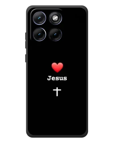 Чехол для Motorola Edge 70 Fusion с картинкой «Сердце - Jesus»