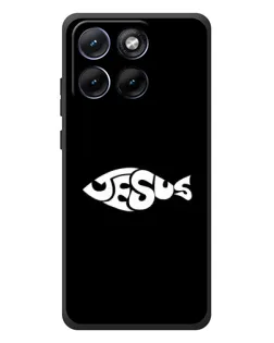 Чехол для Motorola Edge 70 Fusion с картинкой «Рыба Jesus»