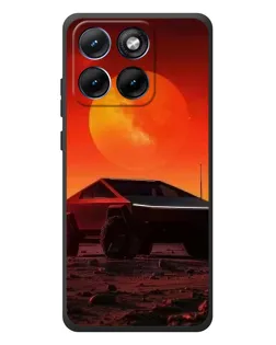 Чехол для Motorola Edge 70 Fusion с картинкой «Cybertruck на Марсе»