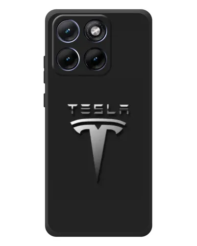 Чехол для Motorola Edge 70 Fusion с картинкой «Стальной логотип Tesla» Чехол для Motorola Edge 70 Fusion с картинкой «Стальной логотип Tesla»