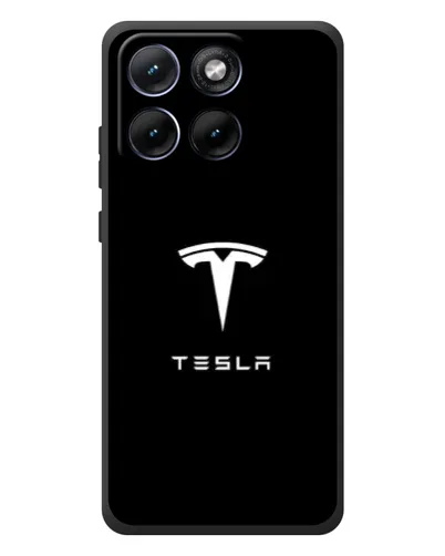 Чехол для Motorola Edge 70 Fusion с картинкой «Tesla White Logo» Чехол для Motorola Edge 70 Fusion с картинкой «Tesla White Logo»