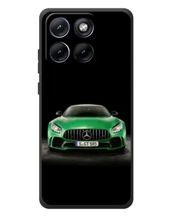 Чехол для Motorola Edge 70 Fusion с картинкой «Mercedes — неоновый лого»