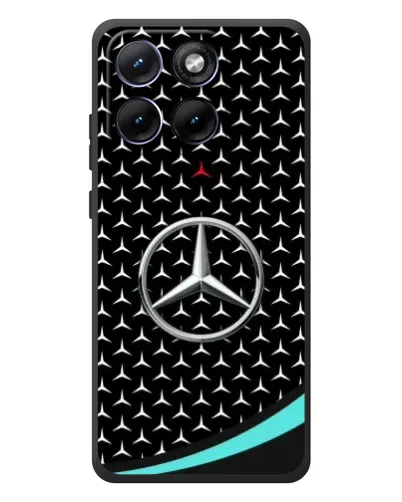Чехол для Motorola Edge 70 Fusion с картинкой «Mercedes — бирюзовый акцент»