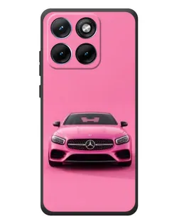Чехол для Motorola Edge 70 Fusion с картинкой «Розовый Mercedes AMG»