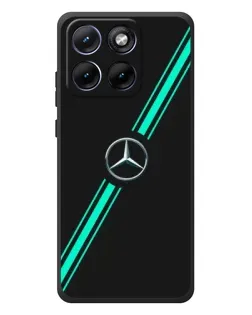 Чехол для Motorola Edge 70 Fusion с картинкой «Спортивные линии Mercedes»