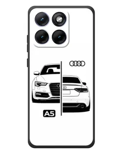 Чехол для Motorola Edge 70 Fusion с картинкой «Audi — контрастный дизайн»