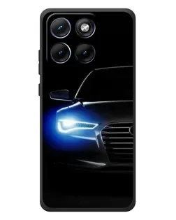 Чехол для Motorola Edge 70 Fusion с картинкой «Неоновый взгляд Audi»