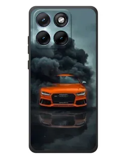Чехол для Motorola Edge 70 Fusion с картинкой «Audi в облаках дыма»