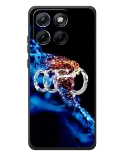 Чехол для Motorola Edge 70 Fusion с картинкой «Энергия лого Audi»